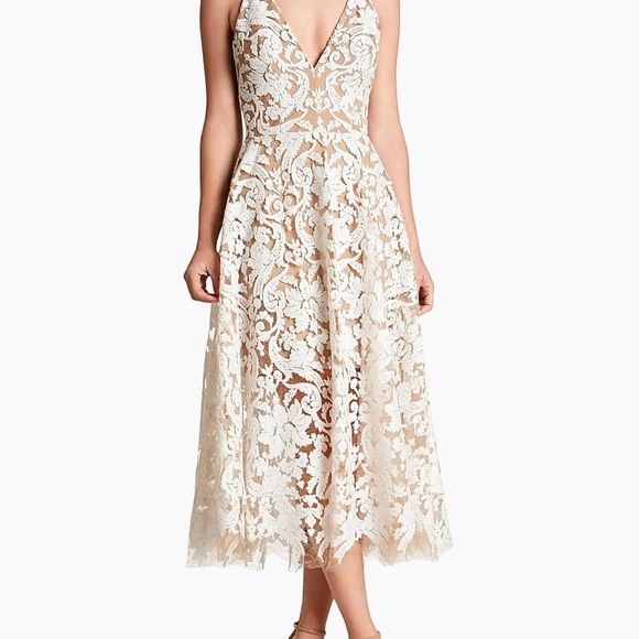 Dress the Population Dresses & Skirts - Dress the Population Blair Sleeveless Sequin Lace Midi Dress - Size XXL